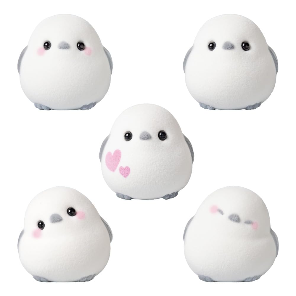 Amazon | シマエナガ ふわふか 5種セット フロッキー素材 かわいい